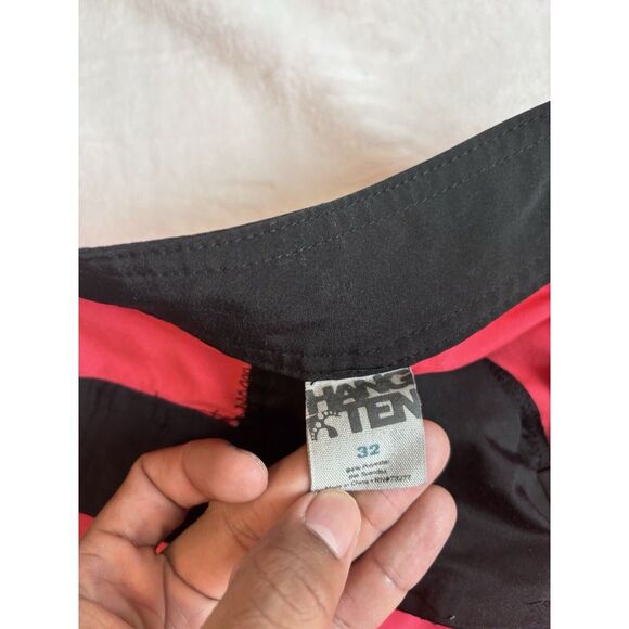 Hang Ten Pink Black Surf Shorts Water Proof Men's 32 * - Picture 2 of 6